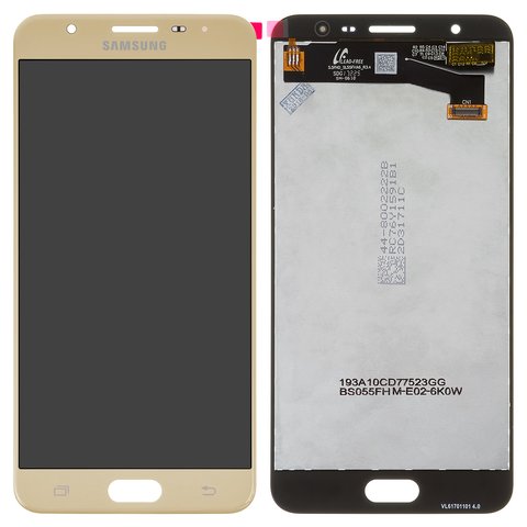 Дисплей для Samsung G610 Galaxy J7 Prime, SM G610 Galaxy On Nxt, золотистый, без рамки, Original PRC , original glass