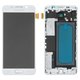 Дисплей для Samsung A310 Galaxy A3 (2016), білий, з регулюванням яскравості, з рамкою, Сopy, (TFT)