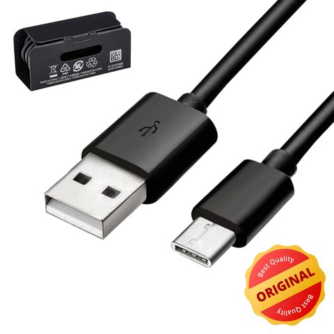 USB кабель Samsung, USB тип C, USB тип A, 100 см, чорний, Original, #GH39 01980A