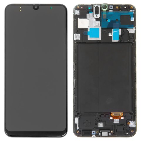 Дисплей для Samsung A305 Galaxy A30, черный, с рамкой, Original PRC , original glass