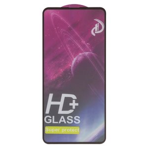 Защитное стекло All Spares для Samsung A515 Galaxy A51, совместимо с чехлом, Full Glue, черный, cлой клея нанесен по всей поверхности