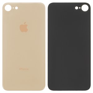 Задняя панель корпуса для iPhone 8, золотистая, не нужно снимать стекло камеры, big hole