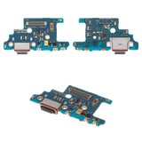 Шлейф для Samsung G985 Galaxy S20 Plus, G986 Galaxy S20 Plus 5G, конектора зарядки, з мікрофоном, Original (PRC), плата зарядки, USB тип-C