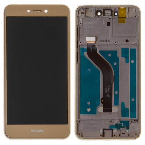 Дисплей для Huawei P8 Lite 2017 , P9 Lite 2017 , золотистий, з рамкою, High Copy, PRA LA1, PRA LX2, PRA LX1, PRA LX3
