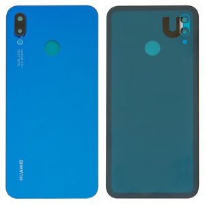 Задняя панель корпуса для Huawei P20 Lite, синяя, со стеклом камеры
