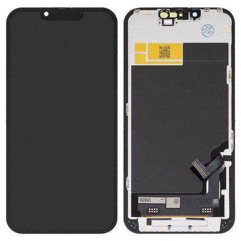 Дисплей для iPhone 13, черный, с рамкой, Copy, TFT , JK