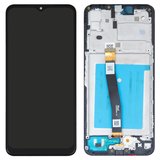 Дисплей для Samsung A226 Galaxy A22 5G, черный, с рамкой, Оригинал (переклеено стекло)