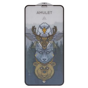 Защитное стекло iNobi Amulet для Apple iPhone 11 Pro Max, iPhone XS Max, Full Glue, Anti Static, без упаковки , черный, cлой клея нанесен по всей поверхности