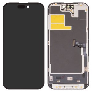 Дисплей для iPhone 14 Pro, черный, с рамкой, High Copy, без ошибки, OLED , DD OLED OEM soft, 120Hz, diagnosable