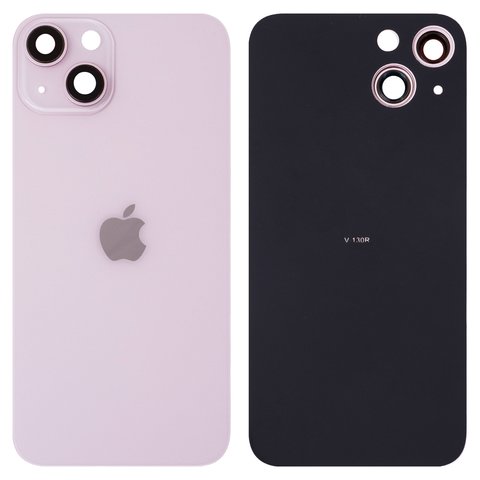 Задня панель корпуса для iPhone 13, рожева, із склом камери, small hole