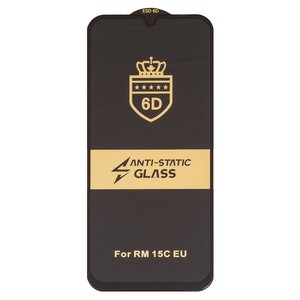 Захисне скло ESD 6D для Xiaomi Redmi 15C 4G, сумісне з чохлом, Full Glue, Anti Static, без упаковки , чорний, EU version