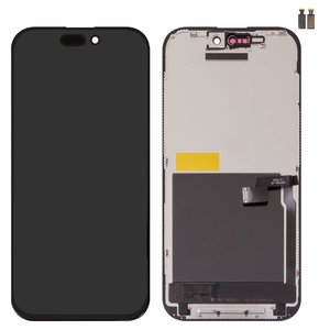Дисплей для iPhone 16 Pro, черный, с рамкой, Copy, TFT , ZY, IN CELL FHD