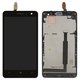 LCD compatible with Nokia 625 Lumia, (black, with frame)
