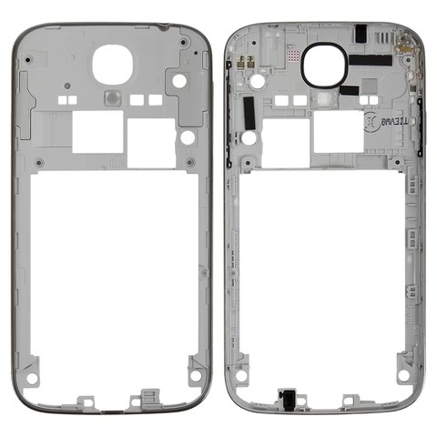 Parte media de carcasa puede usarse con Samsung I9500 Galaxy S4, I9505 Galaxy S4, gris