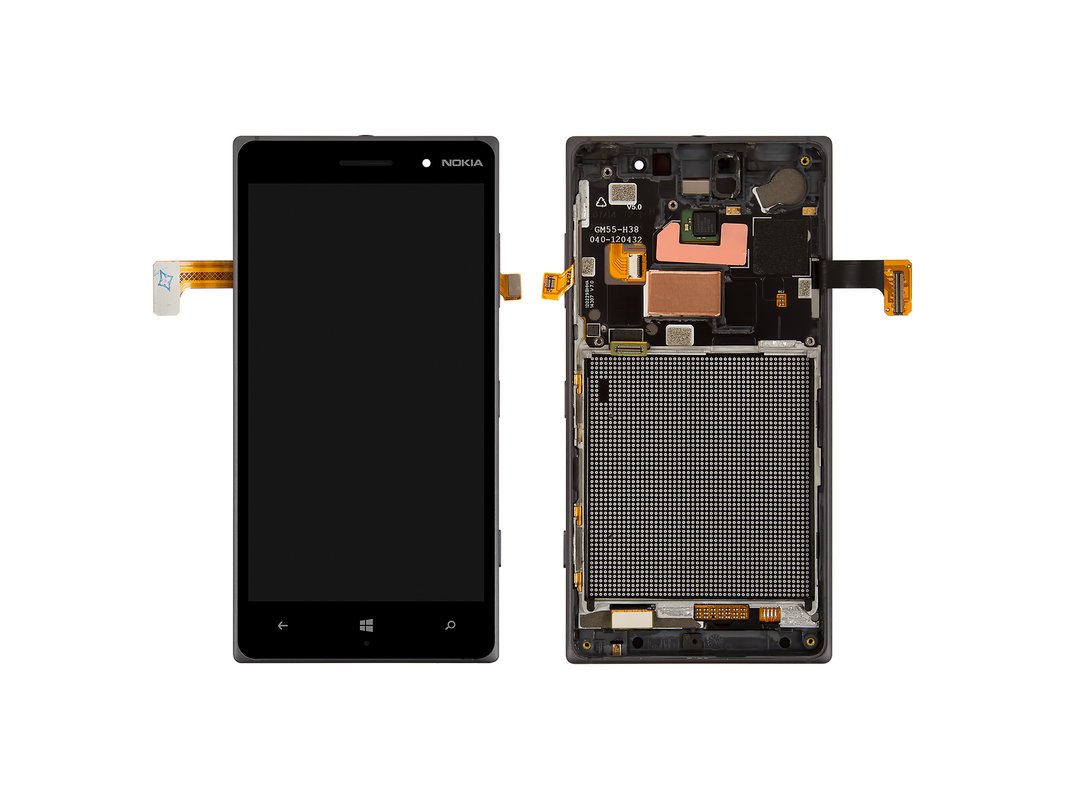 Дисплей для Nokia 830 Lumia, черный, с рамкой - All Spares