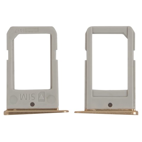 SIM Card Holder compatible with Samsung G925F Galaxy S6 EDGE, golden 