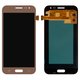 LCD compatible with Samsung J200 Galaxy J2, (golden, without frame, Original (PRC), original glass)