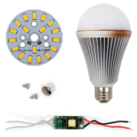 Juego de piezas para armar lámpara LED regulable SQ Q24 5730 9 W luz blanca cálida, E27 