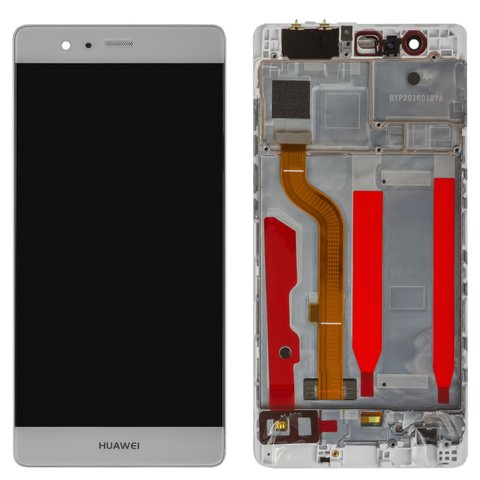 Pantalla LCD puede usarse con Huawei P9, blanco, con marco, High Copy, EVA L09 Single SIM ; EVA L19, EVA L29 Dual SIM 