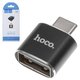 Adapter Hoco UA5, (USB type-A, USB type C, black)