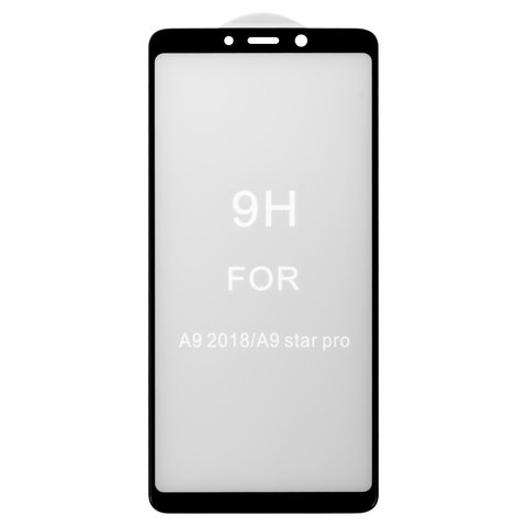 Защитное стекло All Spares для Samsung A920F DS Galaxy A9 2018 , 5D Full Glue, черный, cлой клея нанесен по всей поверхности