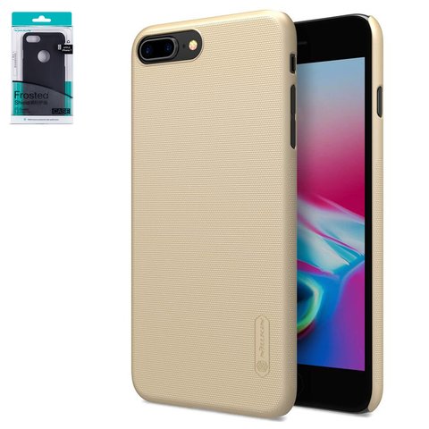 Case Nillkin Super Frosted Shield compatible with iPhone 8 Plus, golden, without logo hole, matt, plastic  #6902048148178