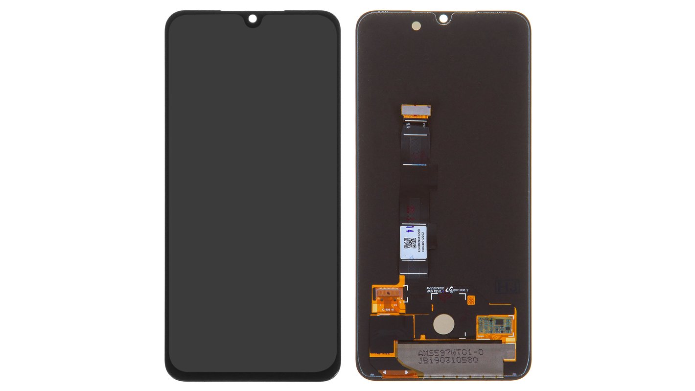 Pantalla LCD puede usarse con Xiaomi Mi 9 SE, negro, sin marco, original  (vidrio reemplazado), M1903F2G - All Spares