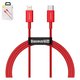 USB Cable Baseus Superior, (USB type C, Lightning, 100 cm, 20 W, red) #CATLYS-A09