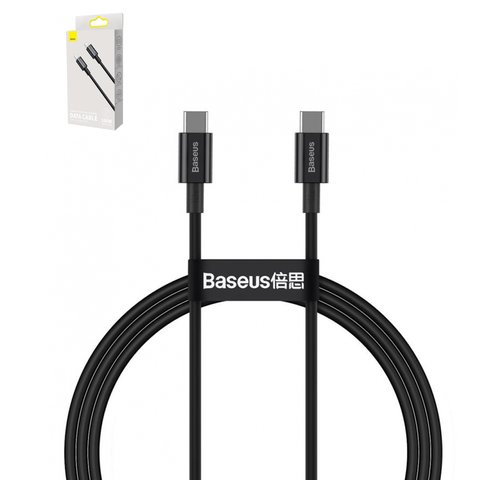 USB Cable Baseus Superior, 2xUSB type C, 100 cm, 100 W, black  #CATYS B01