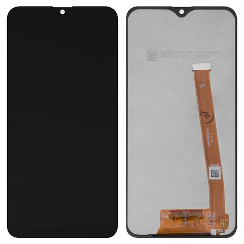 LCD compatible with Samsung A202 Galaxy A20e, black, with wide edge, without frame, Copy 