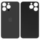 Housing Back Cover compatible with iPhone 14 Pro Max, (black, no need to remove the camera glass, big hole)