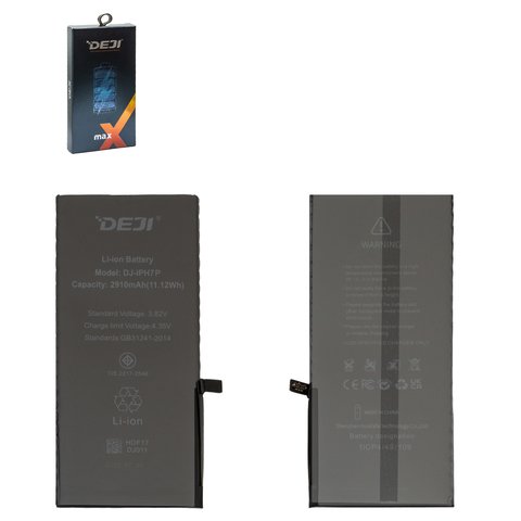 Batería Deji puede usarse con Apple iPhone 7 Plus, Li ion, 3.82 V, 2910 mAh, original IC