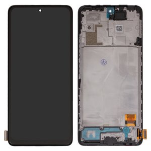 LCD compatible with Xiaomi Redmi Note 10 Pro, black, with frame, High Copy, OLED  