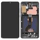LCD compatible with Samsung G985 Galaxy S20 Plus, G986 Galaxy S20 Plus 5G, (black, with frame, Original (PRC), without front camera, cosmic black)