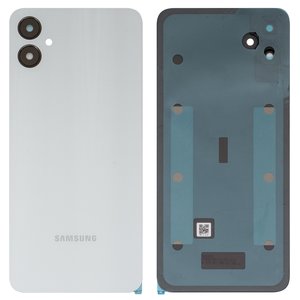 Housing Back Cover compatible with Samsung A055 Galaxy A05, white, with camera lens, silver 