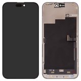 LCD compatible with iPhone 15 Pro Max, (black, with frame, change glass)