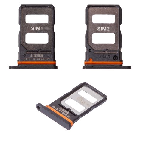 SIM Card Holder compatible with Xiaomi Poco F6, black, black 