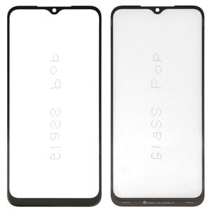 Стекло корпуса G+OCA PRO для Tecno Spark 7 KF6n , Spark 7 Go KF6m , с OCA пленкой, черное