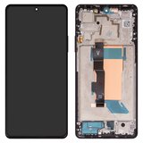 LCD compatible with Xiaomi Poco F5, (black, with frame, Original (PRC), 23049PCD8G, 23049PCD8I)