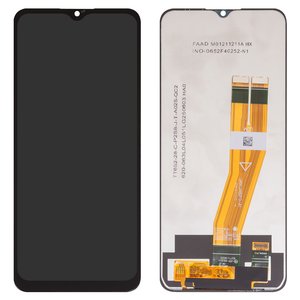Pantalla LCD puede usarse con Samsung A025F DS Galaxy A02s, M025 Galaxy M02s, negro, sin marco, Copy, con cable plano amarillo, 160,5x72 mm 