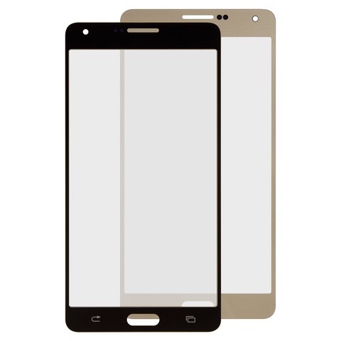 Housing Glass compatible with Samsung A700F Galaxy A7, A700H Galaxy A7, golden 