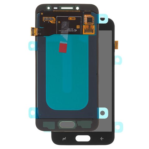 LCD compatible with Samsung J250 Galaxy J2 2018 , J250 Galaxy J2 Pro 2018 , black, without frame, original change glass 