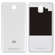 Housing Back Cover compatible with Xiaomi Redmi Note 2, (white, with side button, 2015051)