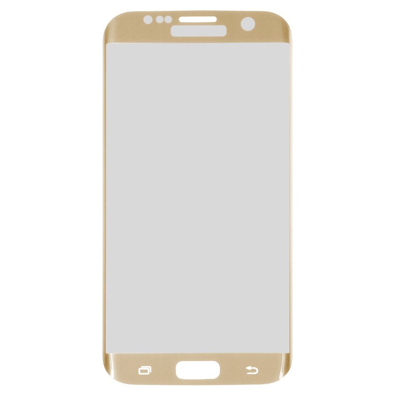 groef Naar de waarheid verdrietig Tempered Glass Screen Protector All Spares compatible with Samsung G935F  Galaxy S7 EDGE, G935FD Galaxy S7 EDGE Duos, (0,26 mm 9H, Full Screen,  golden, This glass covers the screen completely.) - GsmServer