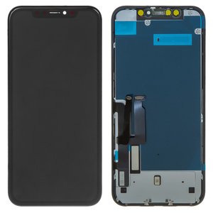 LCD compatible with iPhone XR, black, with frame, AAA, tianma 