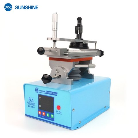 LCD Touch Screen Glass Separator Sunshine S 918F Plus, for LCDs up to 7", with vacuum pump, 5 in 1 