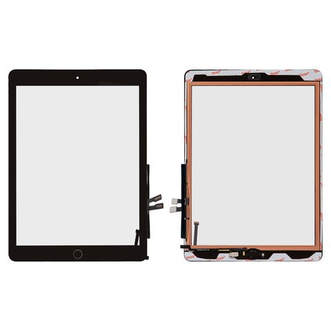 Touchscreen compatible with iPad 9.7 2018 iPad 6 , black, with HOME button  #A1893 A1954