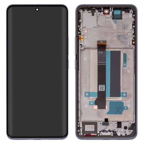 LCD compatible with Xiaomi Redmi Note 13 Pro Plus, purple, with frame, Original PRC , Aurora Purple , 23090RA98C, 23090RA98G, 23090RA98I 