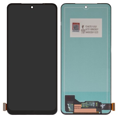 LCD compatible with Xiaomi Poco M4 Pro 4G, Redmi Note 11, Redmi Note 11S, Redmi Note 12S, black, without frame, FLYCDI, TFT