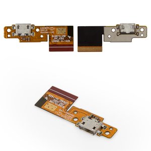 Cable flex puede usarse con Lenovo B8000 Yoga Tablet 10, del conector de carga, con componentes